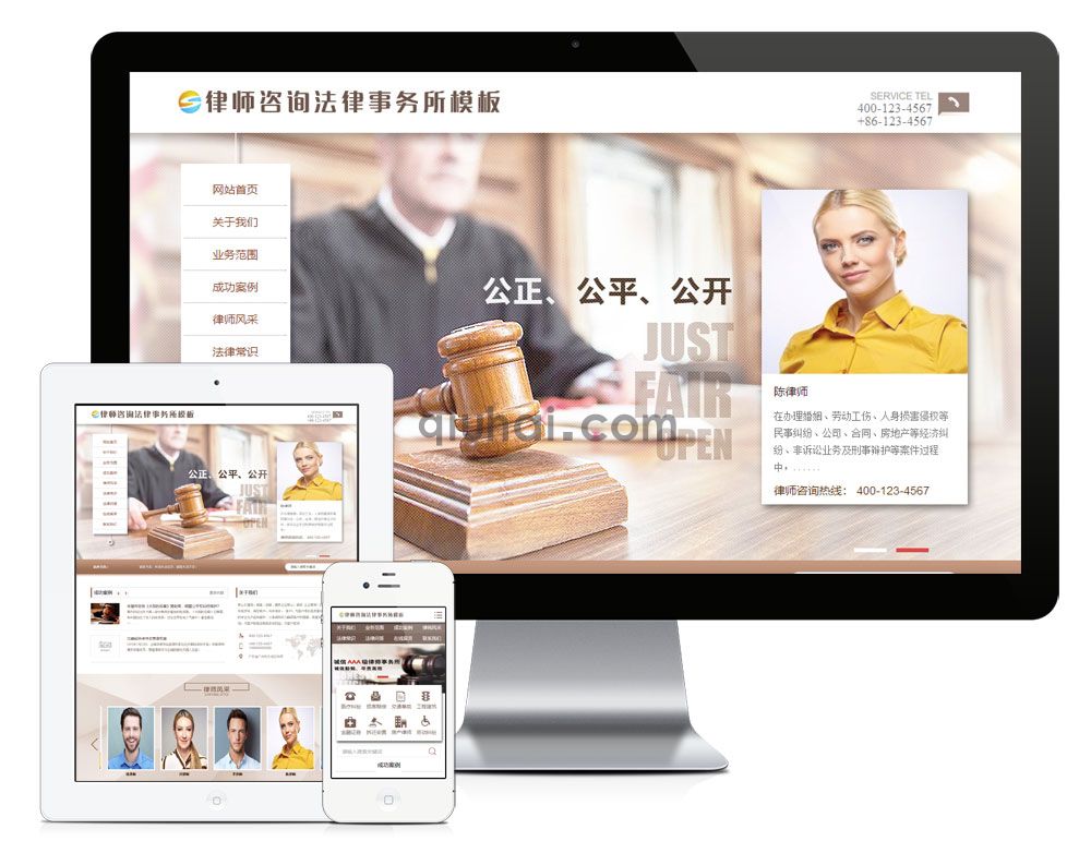 易优律师咨询法律事务所网站模板【编号695】演示