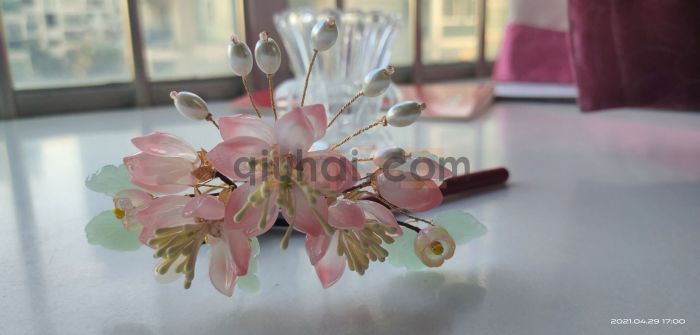 汉服古风发簪头饰品民族风格仙女古装发饰琉璃簪花流行头测发带(图16)