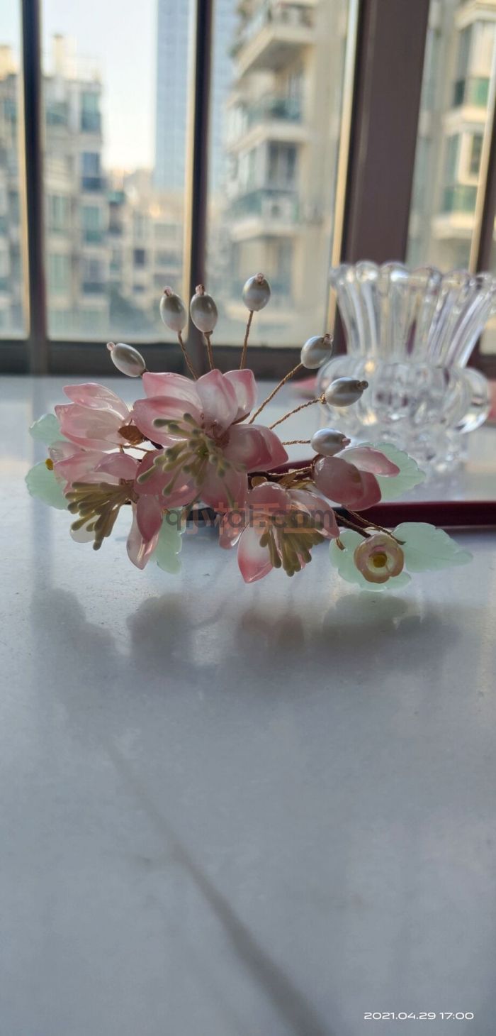 汉服古风发簪头饰品民族风格仙女古装发饰琉璃簪花流行头测发带(图15)